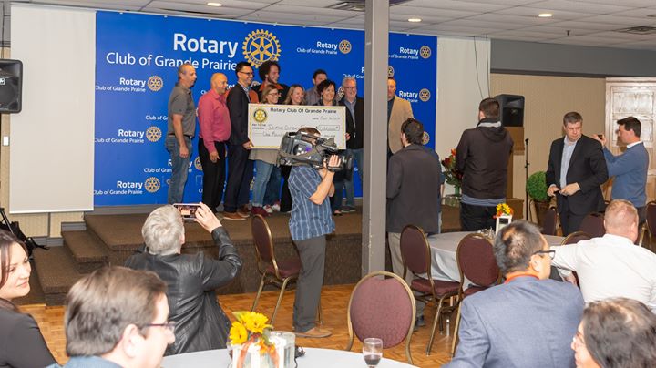 What a great evening as we joined to present a cheque from the Rotary…