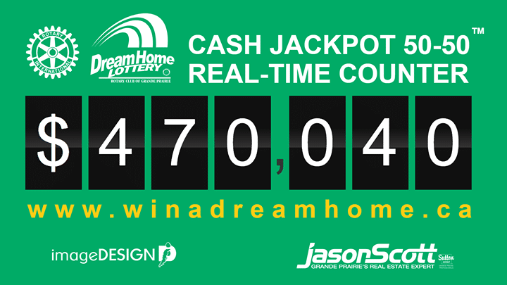 Final Cash Jackpot 50-50 total – winner takes half. Good luck – the draw…