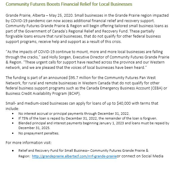 2 Fridays ago Holly Sorgen, ED Community Futures presented, here is some info she…