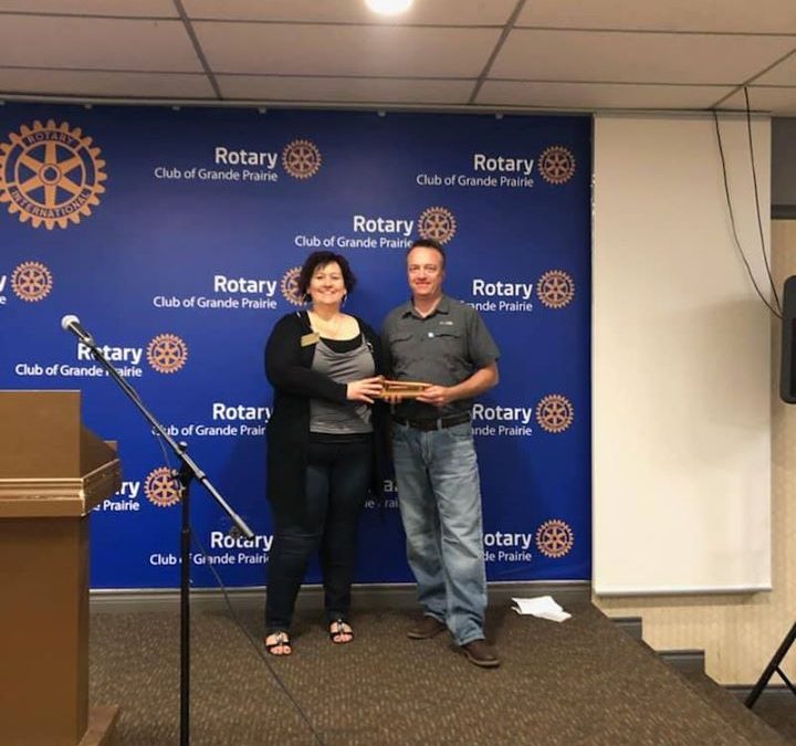 PP Steve was presented his keepsake engraved club gavel to commemorate his time as…