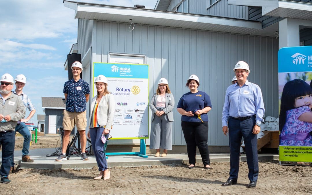 Completion of the first of four Habitat for Humanity duplexes, funded by donations from…